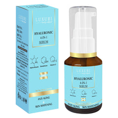 LUXURI Hyaluronic 3-In-1 Face Serum For Anti Aging with Hyaluronic, Glutathione & Vitamin C 30ml