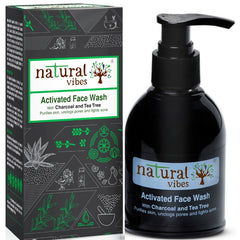 Natural Vibes Ayurvedic Activated Charcoal & Tea Tree Face Wash 150 ml